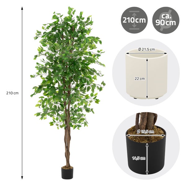 Künstlicher Benjamini Baum, circa 210 cm hoch