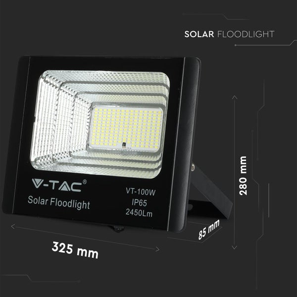 V-TAC Solarstrahler mit den Maßen 325 mm x 280 mm x 85 mm