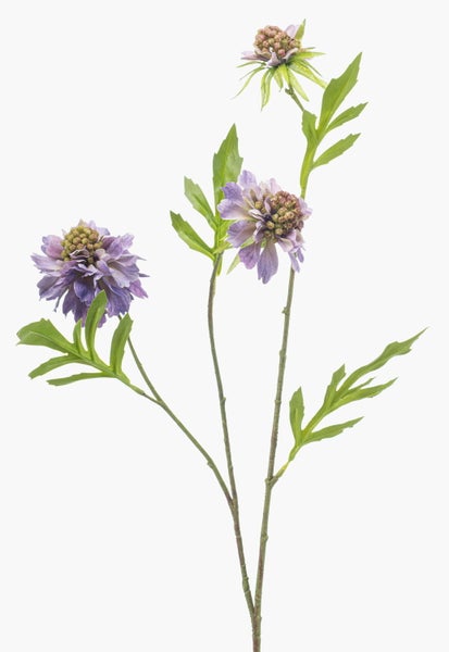 Künstliches Stiefmütterchen im schwarzen Topf mit violetten und gelben Blüten und grünen Blättern.
