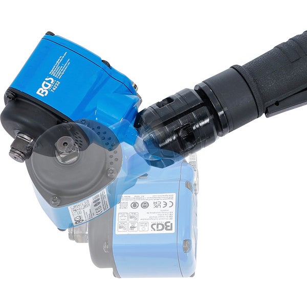 BGS Druckluft-Schlagschrauber abgewinkelt & Kraft-Steckschlüssel-Satz 12,5 mm (1/2) 650 Nm 10tlg. - 74348