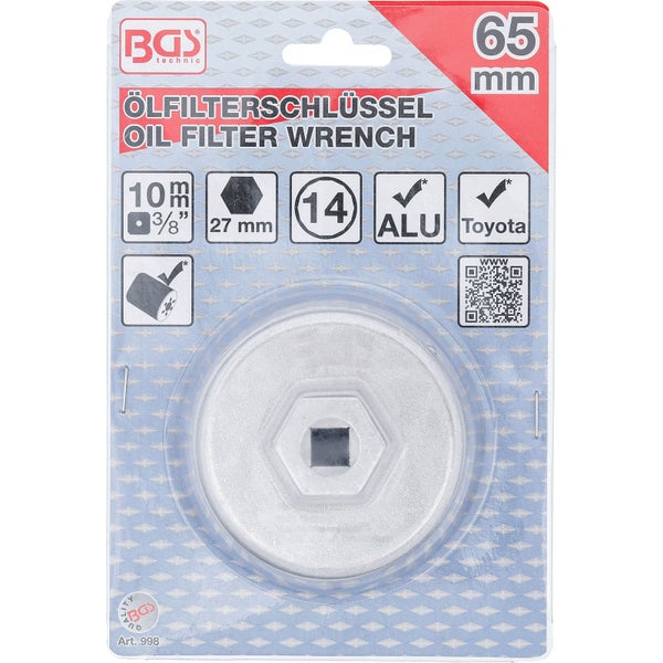 BGS technic Ölfilterschlüssel mit 65 Millimeter Durchmesser