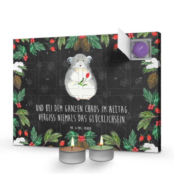 Mr. & Mrs. Panda Duftkerzen Adventskalender Chinchilla Blume - Schwarz