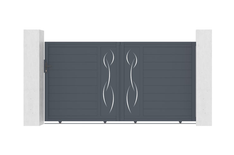Schiebetor aus Aluminium 3m LIFE 300C160 Grau