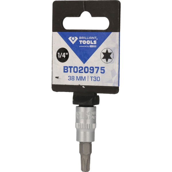 Brilliant Tools Schraubendreher-Einsatz T30, 38 Millimeter, 1/4 Zoll