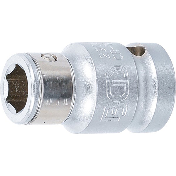 BGS Bit-Adapter mit Haltekugel Innenvierkant 12,5 mm (1/2) Innensechskant 10 mm (3/8) - 290