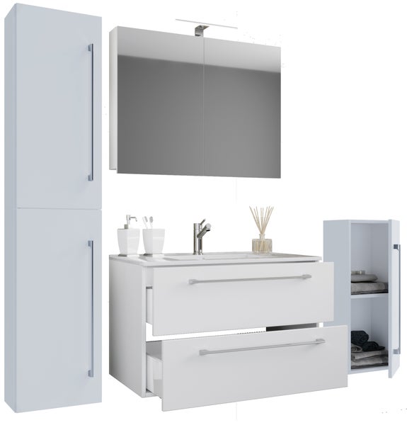 5-tlg. Waschplatz Waschtisch Badinos Schublade SC