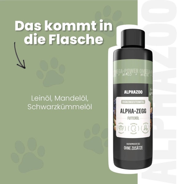 alphazoo Alpha-Zegg Futteröl für Hunde 250ml
