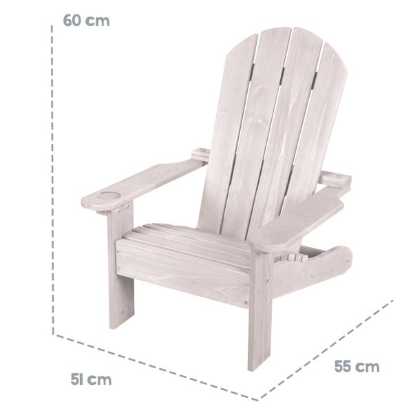 ROBA Outdoor-Sitzgelegenheit für Kinder - FSC zertifiziertes Holz - Grau lasiert