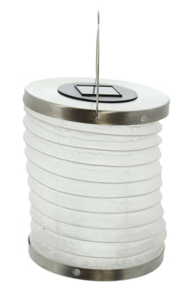 FRANK FLECHTWAREN | LED-Lampion Solar, 2er Set, METALL, KUNSTSTOFF, Ø 15 x 18 cm, GH 25 cm, für den Außenbereich geeignet