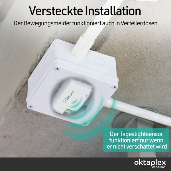 Bewegungsmelder für die Unterputzmontage in Verteilerdosen