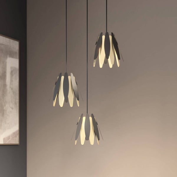 Lucande Pendelleuchte Lounit (Design, Modern) in Schwarz aus Metall (3 flammig E14) - Design-Hängeleuchte Esstischlampe Hängelampe Hängeleuchte Wohnzimmerleuchte