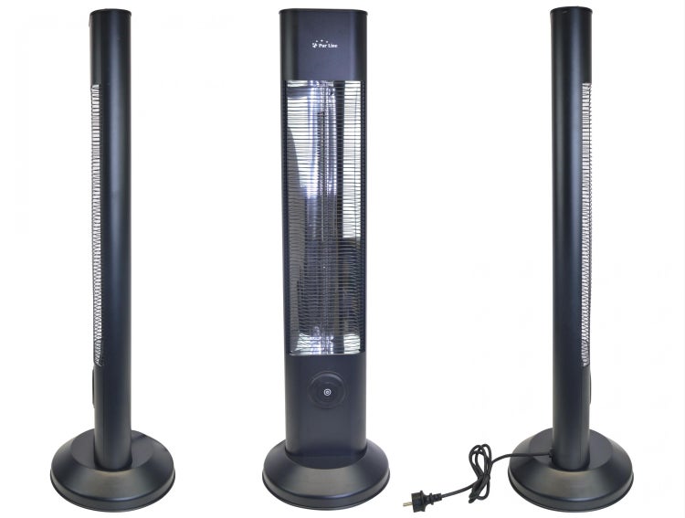 Sechs Nahansichten einer Heizung mit verschiedenen LED-Leuchten