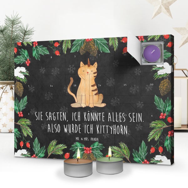 Mr. & Mrs. Panda Duftkerzen Adventskalender Einhorn Katze - Schwarz
