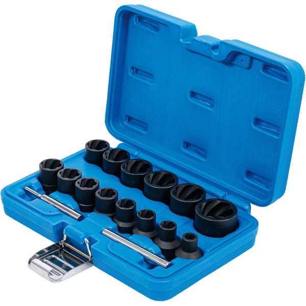 Schraubenausdreher Satz in blauem Koffer