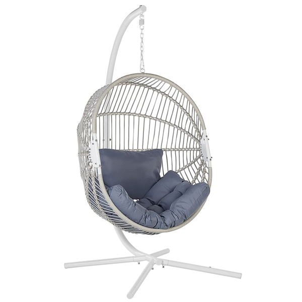 Hängesessel mit Gestell ACRI Polyrattan Weiß