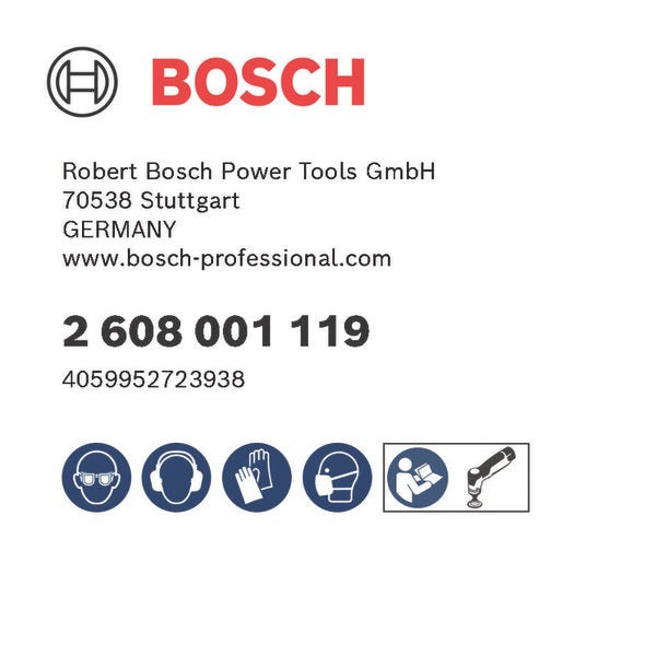 Bosch Logo, Robert Bosch Power Tools GmbH Informationen und Sicherheitshinweise