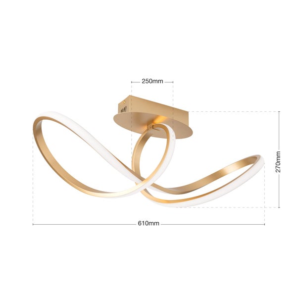 LED Deckenleuchte gold matt