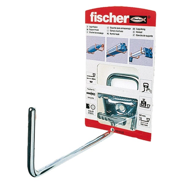 Fischer Logo Lagerhaken aus Stahl, maximale Traglast 15 kg