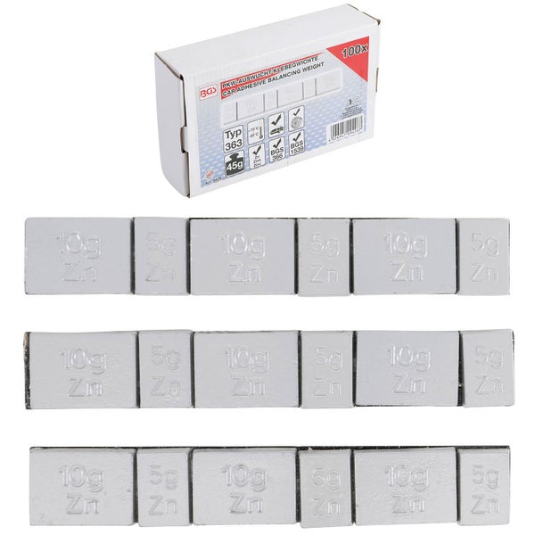 BGS PKW-Auswucht-Klebegewichte Set mit 100 Stück