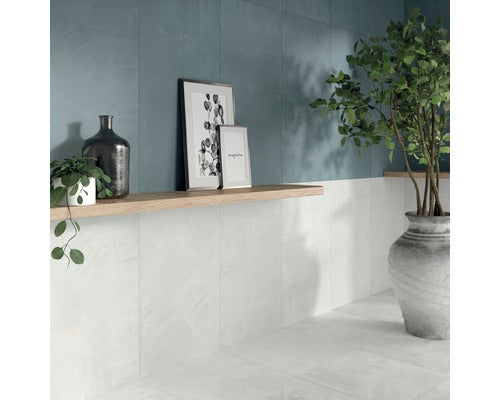 Wand- und Bodenfliese Paint white 60x120cm rektifiziert