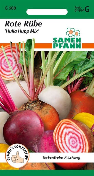 Rote Rübe 'Hulla Hupp Mix' Samenpackung von Samen Pfann