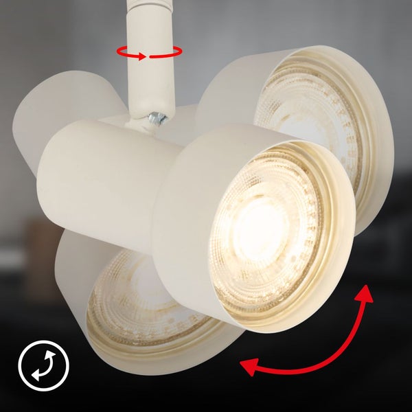 LED-Spot, drehbar und schwenkbar für eine flexible Lichtausrichtung.