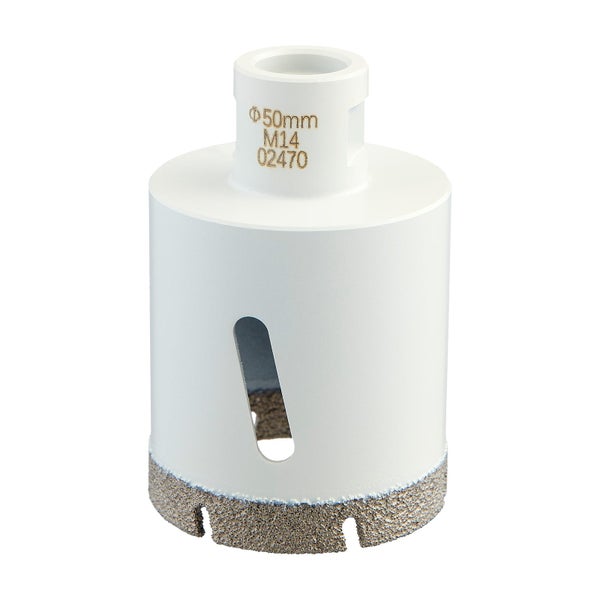 Fliesenbohrkrone M14 mit 50 Millimeter Durchmesser in Verpackung