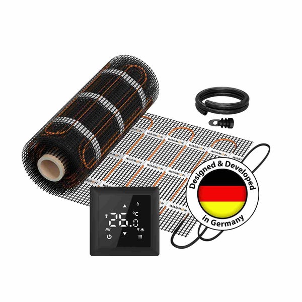 Fußbodenheizungsmatte mit Thermostat und Zubehör