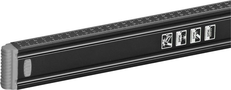 kwb Aluminium-Wasserwaage 80 cm, stoßfeste Libelle, 0,5 mm / m Genauigkeit, VPA-Geprüft, hoch präzise geschliffen, je 1 Horizontal- und Vertikallibelle inkl. Sturz-Schutz aus Gummi