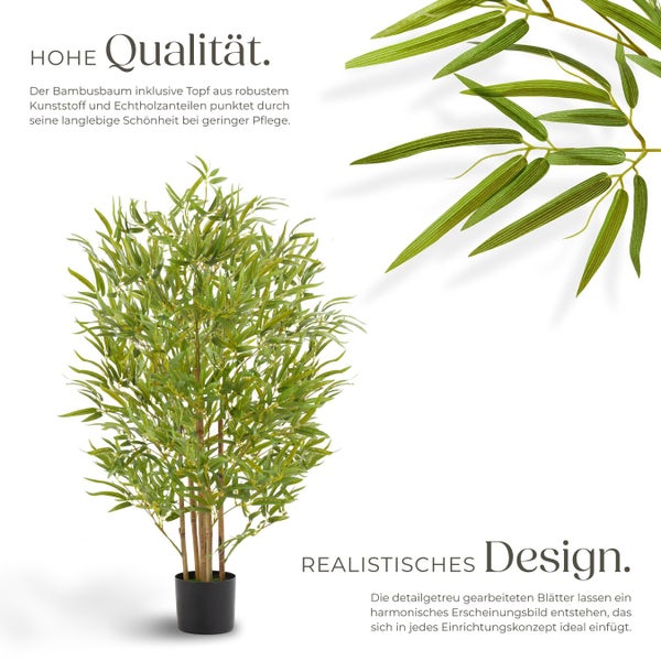 Dekorativer Bambusbaum im Topf für den Innenbereich