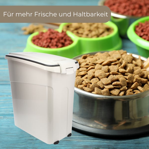 Futtertonne mit Deckel und Rollen