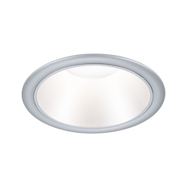 Set LED Einbauleuchte Cole IP44 88mm 2700K 3x6W 3x470lm 230V Silber matt Kunststoff, Alu Zink