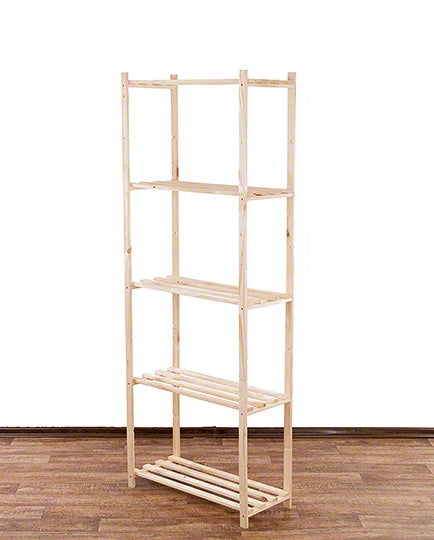 PROREGAL Holzregal Timbercraft HxBxT 170 x 65 x 28,5 cm Fachlast 35 kg 5 Fachboden 1,4 cm Dickes Kiefernholz Natur