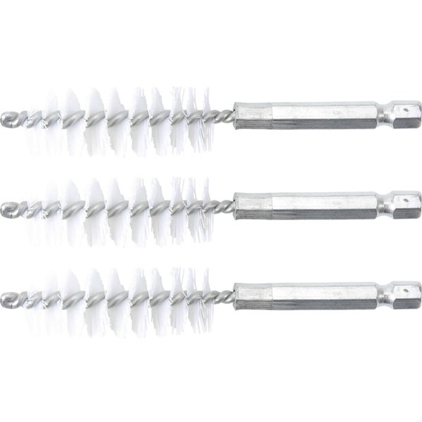 BGS Nylonbürste 17 mm Antrieb Außensechskant 6,3 mm (1/4) 3tlg. - 3078-17-N