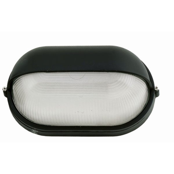 Ovale LED Außenwandleuchte mit geripptem Diffusor zur Wandmontage