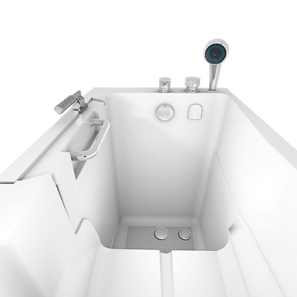 Begehbare Badewanne mit Tür, Armatur und Handbrause