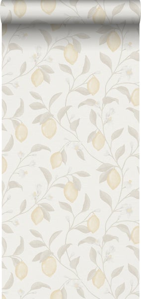 Tapetenrolle mit Zitronenmuster