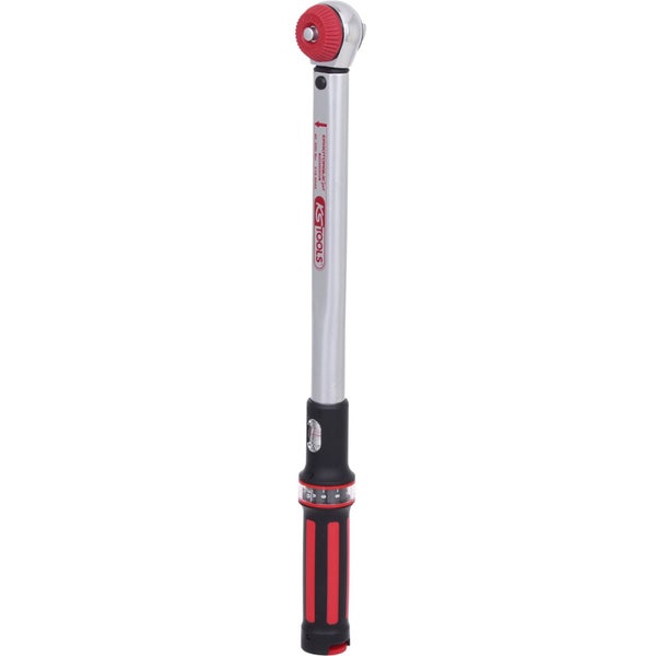 KS TOOLS 1/2 ERGOTORQUEprecision Drehmomentschlüssel 40 - 200 Nm mit Quick-Lock Drehknopf-Umsteck-Ratschenkopf - 516.6042
