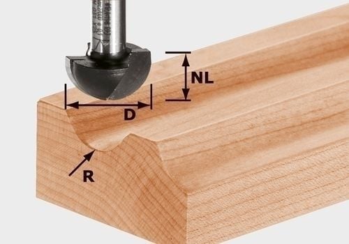 Festool Hohlkehlfräser HW Schaft 8 mm HW S8 R8 - 490985