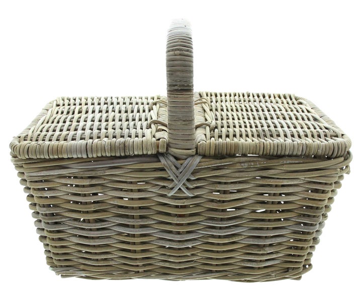 FRANK FLECHTWAREN | Picknickkorb Rattan, RATTAN, 50 x 35 x 25, GH 40 cm