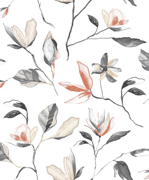 Masureel Tapete Blumen Weiß - 53 cm x 10.05 m - 632089