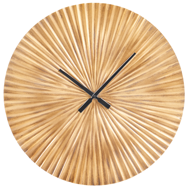 Dekorative Wanduhr mit strahlenförmigem Design