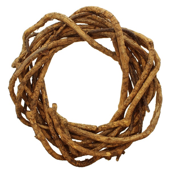 FRANK FLECHTWAREN | Rustikaler Kranz, RATTAN, ca. Ø 40 cm, Innen-Ø 17 cm
