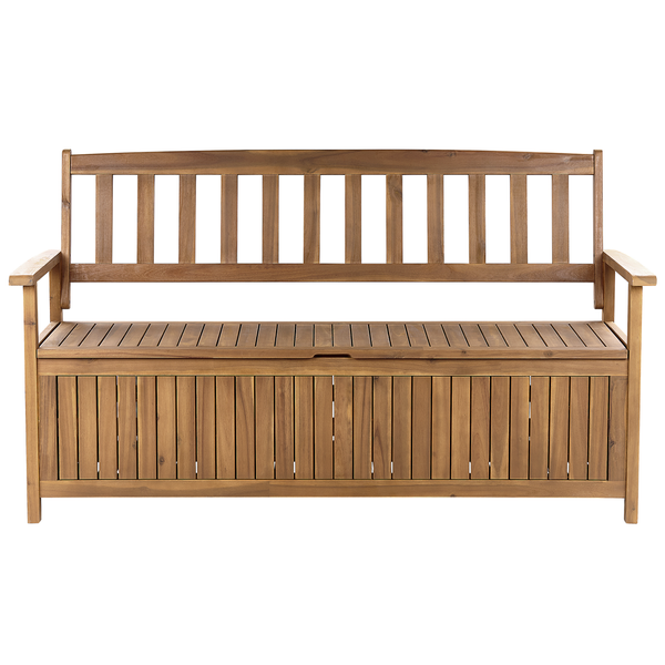 Gartenbank SOVANA 160 cm mit Stauraum Akazienholz Braun