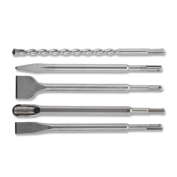 Set aus SDS plus Bohrern und Meißeln aus Stahl für Abbruch und Bohrarbeiten