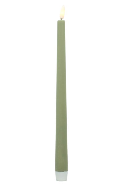 FRANK FLECHTWAREN | LED-Stabkerze Harmonie, 3er Set, KUNSTSTOFF, WACHS, 2,5 x 2,5 x 31 cm