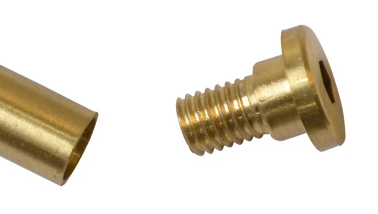 Ersatzteile Teakmöbel Ersatzschraube Messing Hülsenschraube 70-mm 3-teilig