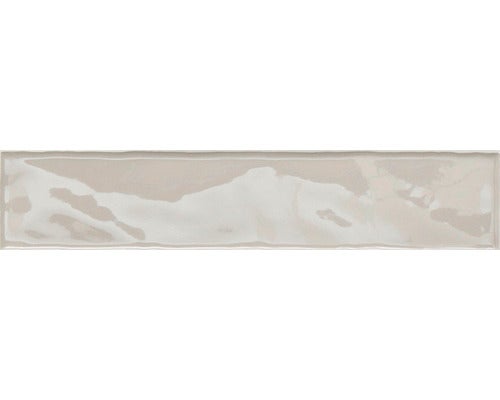 Japandi Wandfliese Kyushu grau glänzend 5x25 cm