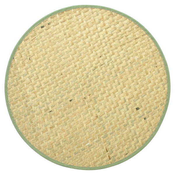 FRANK FLECHTWAREN | Platzmatte Seegras, 2er Set, SEEGRAS, STOFF, Ø 38 cm