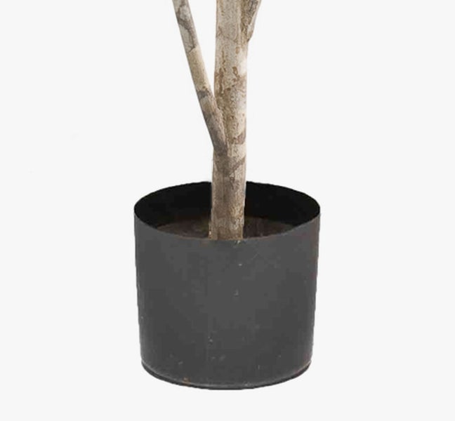 Künstlicher Olivenbaum mit grünen Blättern und Oliven.